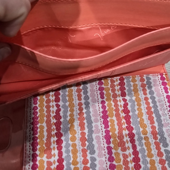 Vera Bradley Slim Travel Organizer In Confetti Stripes Retired Print - Picture 3 of 7